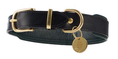 BLACK/GREEN TWO TONE DOG COLLAR