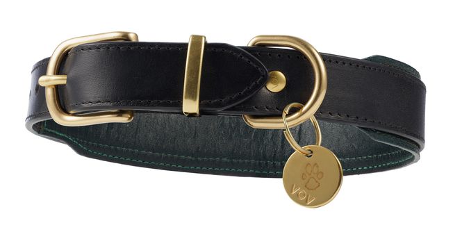 Main Image BLACK/GREEN TWO TONE DOG COLLAR