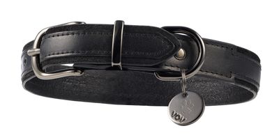 BLACK FACET DOG COLLAR